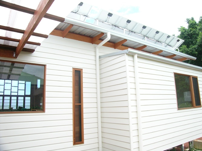 Rooftop solar panels | Cleveland Brisbane Coastal House | Sustainable Architecture | Jose Do Architect