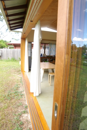 Hardwood sliding doors | Tyalgum Village House | Gold Coast Architect | Jose Do Architect