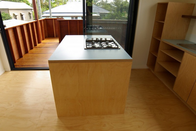 Plywood floor and kitchen | Mullumbimby Affordable Housing | Gold Coast Architect | Jose Do Architect