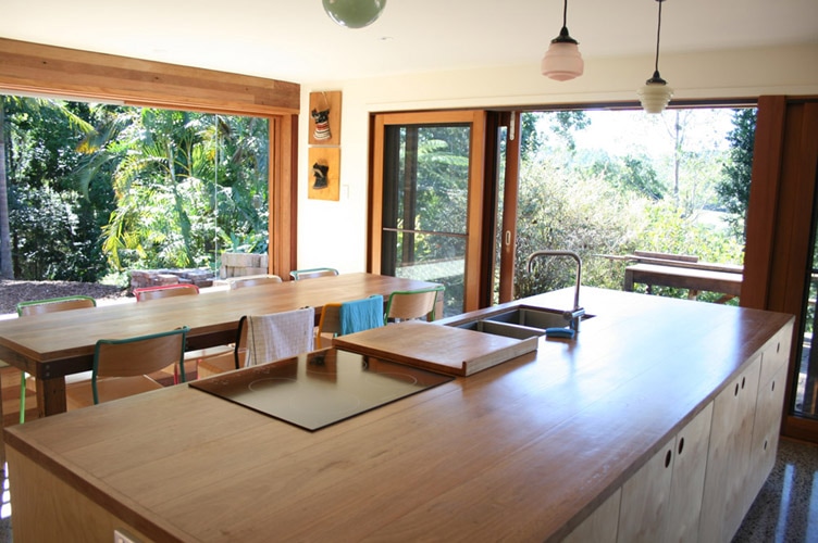 Repentance Creek House | bush views from kitchen