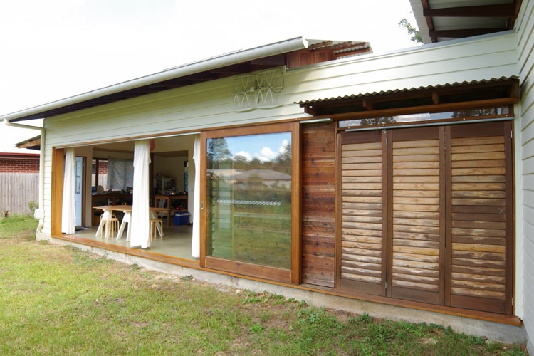 Western red cedar shutters | Tyalgum Village House | Gold Coast Architect | Jose Do Architect