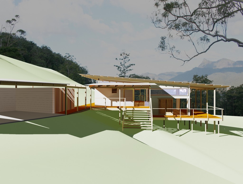 Sloping site Mount Warning view | Tyalgum View House | Gold Coast Architect | Jose Do Architect